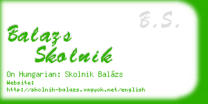 balazs skolnik business card